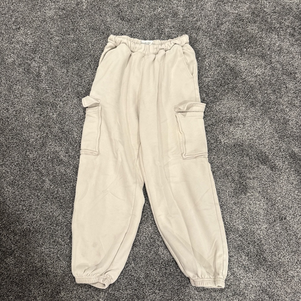 Cream Cargo Pants